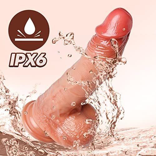 Thrusting Realistic Dildo Vibrator Sex Toy For Women,Body-Safe Material Giant Rechargeable Thrust Dildo With 3 Telescopic & 5 Vibration Modes For For Couples Vaginal G-Spot And Anal Play - Image 3