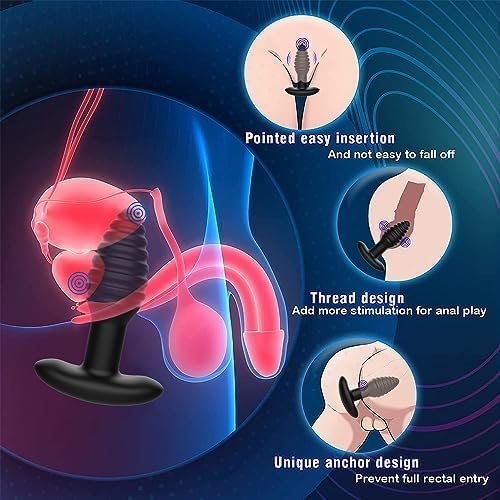 Anal Vibrator Sex Toys 360° Degree Prostate Massager 7 Vibrating& 7 Rotating Modes, Adult Games Vibrators Anal Butt Plug With Remote Control For Men Women Couple - Image 3