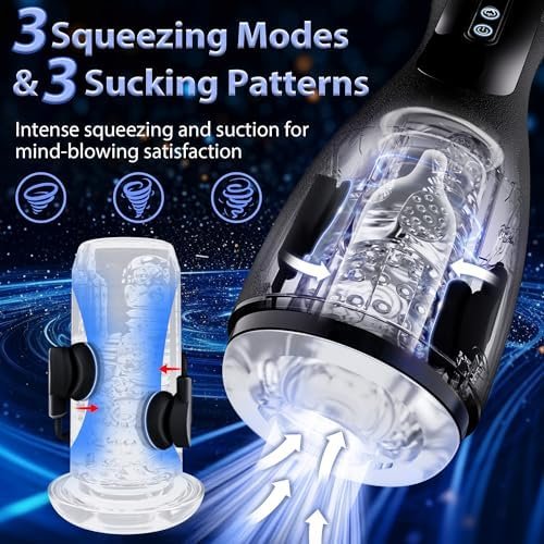Automatic Male Masturbator Male Sex Toy With 3 Squeezing Modes, 3 Suctions & 10 Vibrations, Male Sex Toys For Men Male Stroker Penis Pump, Adult Toys Pocket Pussy For Men, Adult Sex Toys & Games - Image 2