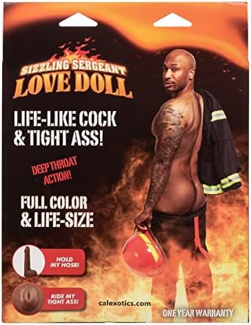 Calexotics Sizzling Sergeant Love Doll – Full Size Inflatable Male Sex Doll - Novelty Adult Sex Toy – Brown - Image 2