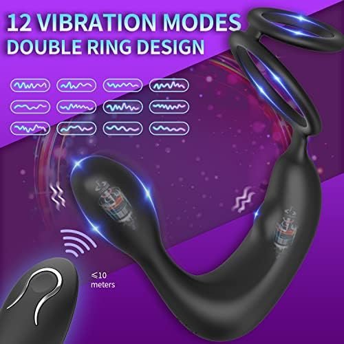 Xingnuo Prostate Massager Anal Vibrator,Anal Sex Toys With Cock Ring,Vibrating Anal Plugs For Men,12Vibrating Modes,Male Prostate Stimulor Toys Suitable For Men Women And Couples - Image 2