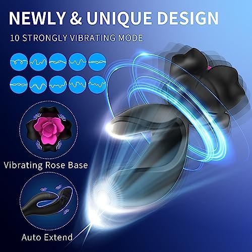 Anal Plug Vibrator Sex Toys - Ohtop Expanding Vibrating Butt Plug With 10 Vibration Modes & Rose Toys G Spot Vibrators Anal Toys Prostate Massager Adult Toys With Multiple Plays For Men Women Couples - Image 3
