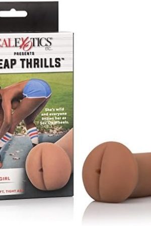 Calexotics Cheap Thrills The Roller Girl - Travel Sized Male Masturbator - Silicone Masturbation Sleeve โ 5 Inch Adult Male Sex Toy - Brown
