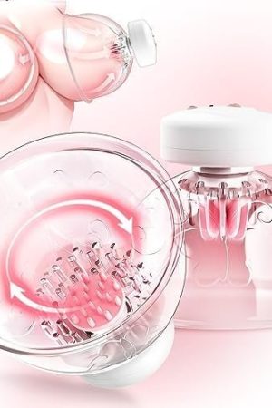 Nipple Toy Vibrator For Women, Nipple Stimulator With 12 Rotating&10 Suction, Lubisey Nipple Sucker Sex Toy With 2 Pairs Of Brushes, Enhanced Size Nipple Massager Sex Toys For Large Breasts