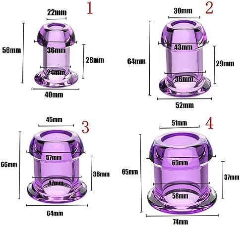 Hollow Tunnel Butt Plug With Matched Stopper Anal Plug Thread Butt Plug Sex Toys, 4Pcs Butt Plugs Training Set For Beginners Advanced Users Adult Sex Toy - Image 2