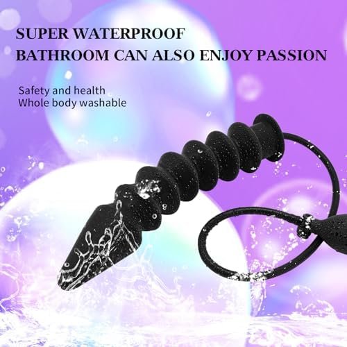 Large Inflatable Threaded Anal Plug Pointed Design Dildo G-Spot Stimulation Adult Sex Products - Image 2