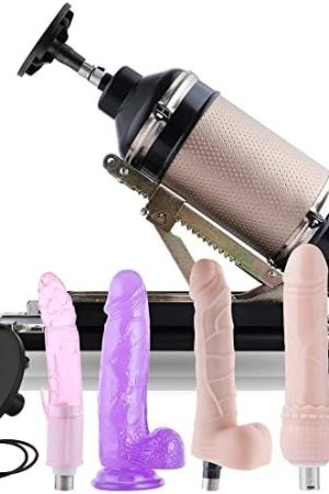 Hismith Mini Sex Machine Thrusting With 7 Attachments Lifelike Dildos And Masturbation Cup For Unisex, Powerful Speed Love Machines Gun For Women For 3Xlr
