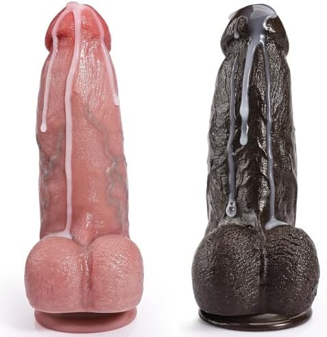 2.54“ Diameter Thick Silicone Dildo + 3“ Diameter Thick Pvc Dildo