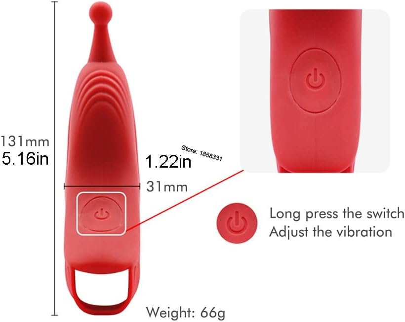 Fast Orgasm G Spot Finger Sleeve Vibrator Masturbators For Women Nipple Clitoris Target Pinpoint Stimulator Female Lesbian Sex(Red) - Image 2