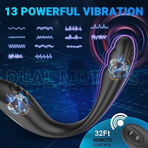 Wearable Prostate Massager With Ball & Cock Ring - Latune Fully Flexible & Comfortable Anal Vibrator Taint Teaser With 13 Quiet Vibration, Remote Vibrator Adult Sex Toys For Men Women(Black) - Image 3