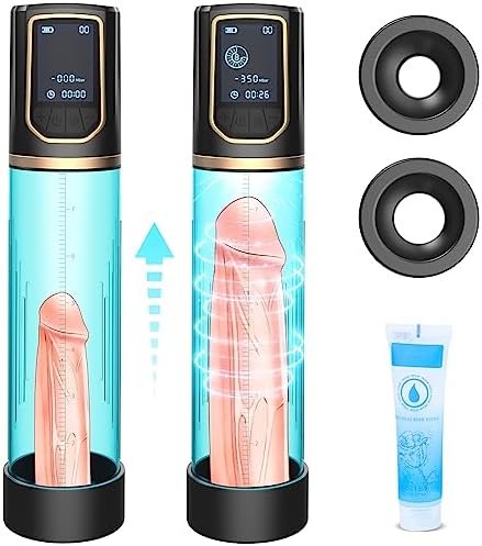 Automatic Penis Pump For Men Erection & Enlargement With 2 * 8 Modes, Male Sex Toys Self-Vacuum Sensuality Pump Penis Enlargers & Stimulation Penis Training Device Couple Adult Toys, 3 Penis Rings