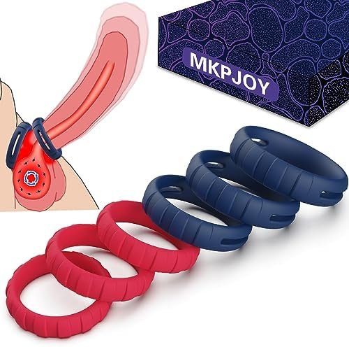 Vibrating Penis Sleeve, Mkpjoy Ultra-Soft Penis Extender With 10 Vibrations For Prolonged Erection, Realistic Silicone Pennis Enlarger Dildo Adult Toys For Men Couple