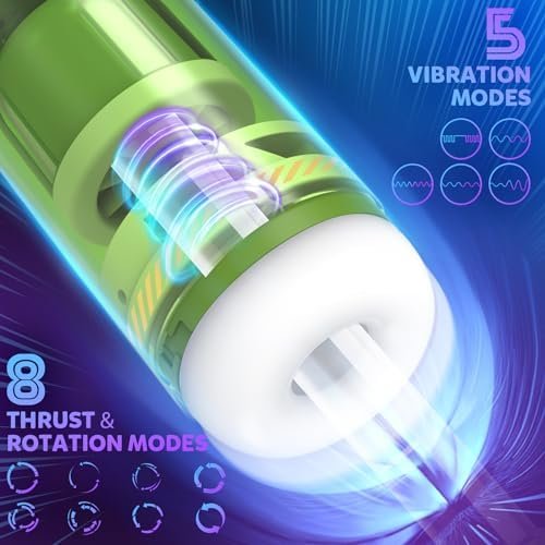 Automatic Male Masturbator Sex Toy - Zemalia Sex Toys For Men With Upgrade 8 Thrusting Rotating & 5 Vibrating, 3D Realistic Sleeve Adult Sex Toys, Electric Pocket Pussy Male Stroker With Touch Button - Image 3