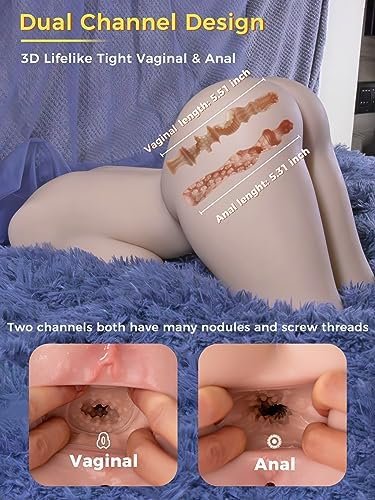 Sex Doll Male Masturbator Stroker, Jaspik 3 In 1 Female Torso Love Doll With Big Boobs, Big Ass, Tight Vaginal And Anal, Lifelike Adult Sex Toy For Men Masturbation, 18.3 Lb - Image 2