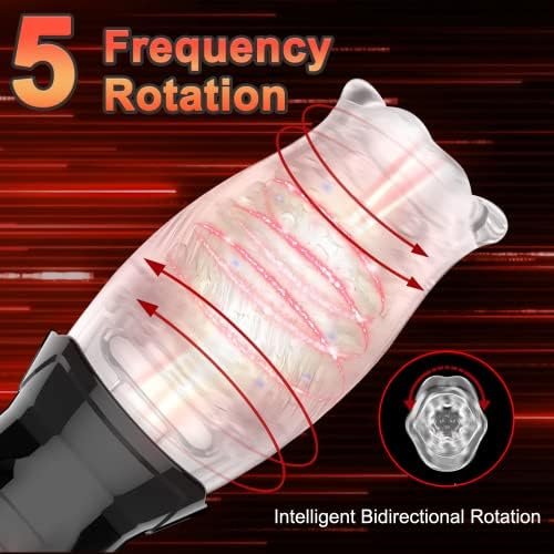 Pearlsvibe Male Masturbators, Pocket Pussy Sex Toys For Men Male Masturbator With 10 Vibrating & 5 Rotating Modes, 3D Realistic Vagina Textured Automatic Stroker For Male Masturbation (Transparent) - Image 3