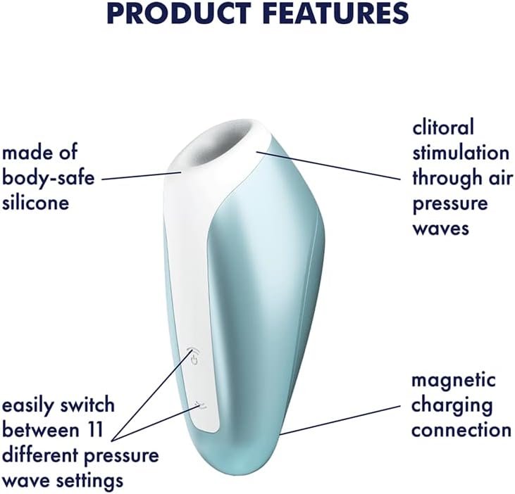 Satisfyer Love Breeze Air-Pulse Clitoris Stimulator - Non-Contact Clitoral Sucking Pressure-Wave Technology, Waterproof, Rechargeable (Ice Blue) - Image 3