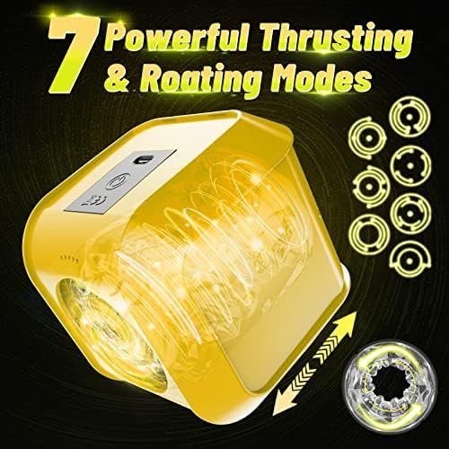 Automatic Male Masturbator, Nsban Adult Sex Toys For Men With 7 Thrusting & Rotating Modes, Electric Pocket Pussy For Man Penis Stimulator, Dual Open Ended Masturbation Cup Male Stroker Sexual Toy - Image 3