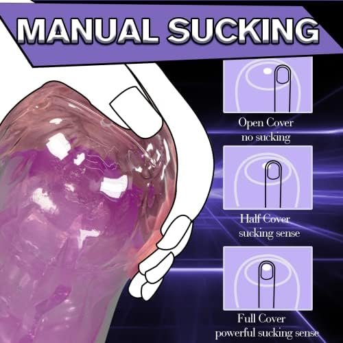 Manual Sucking Extrusion Male Masturbators, Portable Transparent Pocket Pussy Stroker With Vagina Textured Blowjob Sex Toys Penis Tpe Masturbation Sleeve For Men (Pink) - Image 3