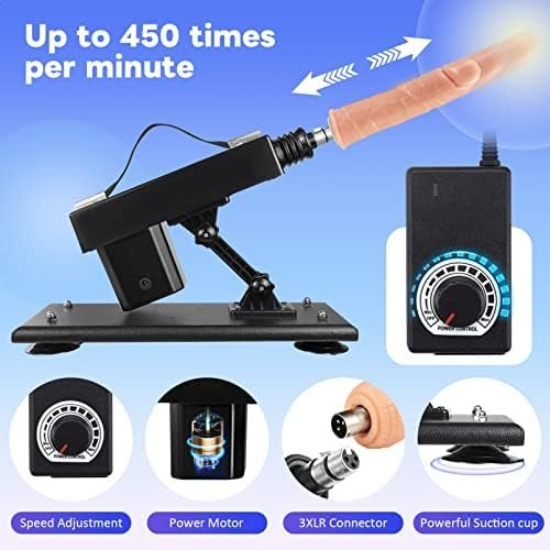 Sex Machine,Automatic Dildo Machine For Women And Men,Thrusting Love Machine With 3Xlr Connector Suction Cup Attachments Adult Machine Sex Toys - Image 3