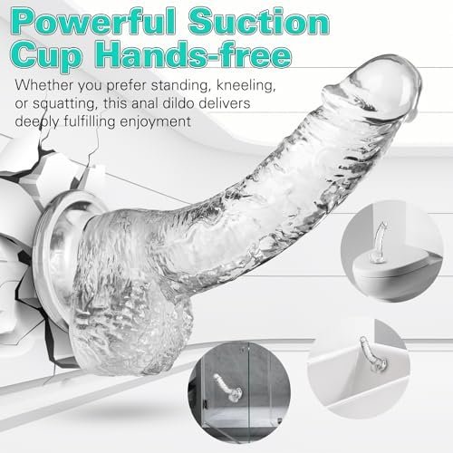 Clear Realistic Dildo, 7.3 Inch Feels Like Skin Body-Safe Material, With Strong Suction Cup For Hands-Free Play, Adult Sex Toys Suitable For Women Men Gay & Couple - Image 3
