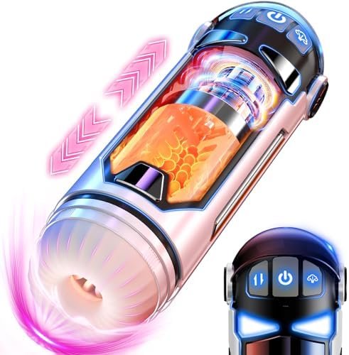 Automatic Male Masturbators Sex Toys - Male Sex Toy Penis Pump With 4 Thrusting Modes & 3D Realistic Sleeve Heating Male Masturbator, Hands Free Mens Sex Toy Pocket Pussy Adult Sex Toys For Men