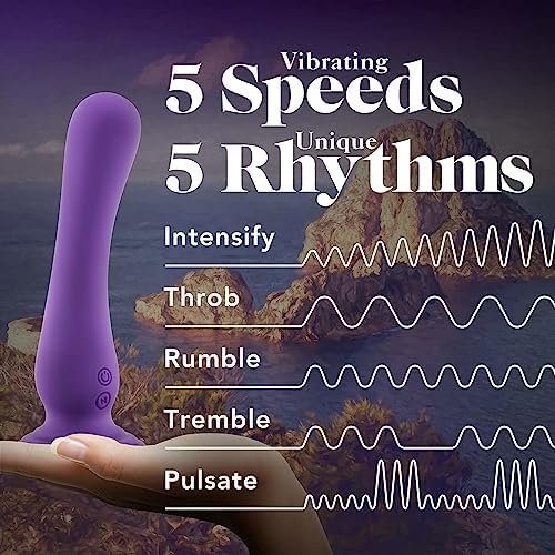 Blush Amsterdam - 6.5 Inch Ultrasilk Smooth Puria Silicone Vibrating G Spot P Spot Dildo - 10 Rumbletech Vibration Modes - Waterproof Rechargeable Harness Compatible Suction Cup Vibrator For Him Her - Image 3