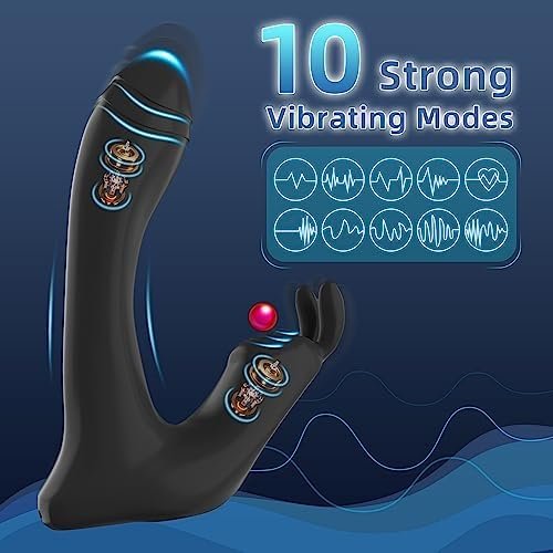 Bokjoy Anal Prostate Vibrating Massager With Rabbit Shaped, Dual Powers Motor With 10 Mode Vibration, Waterproof Remote Control Male Toys, Rechargeable Butt Plug Adult Sex Toys For Men Women & Couples - Image 2