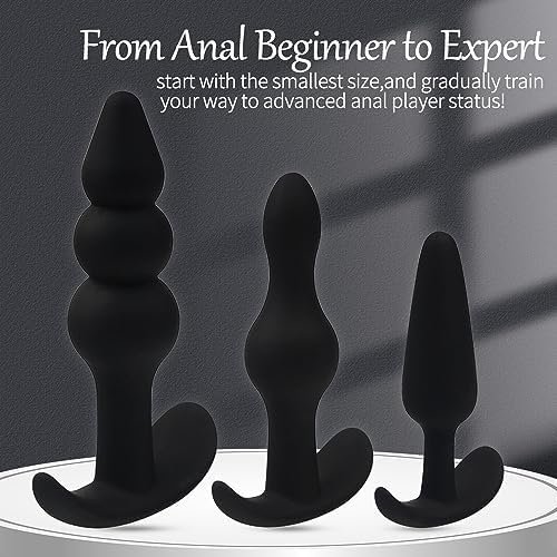 Anal Bead Plugs Kit 3 Pack, Silicone Butt Plug Training Set From Beginner To Advanced Player For Comfortable Long-Term Wear, Anal Sex Toys For Men Women, Prostate Massage Anus Ball Dilator For Couple - Image 2