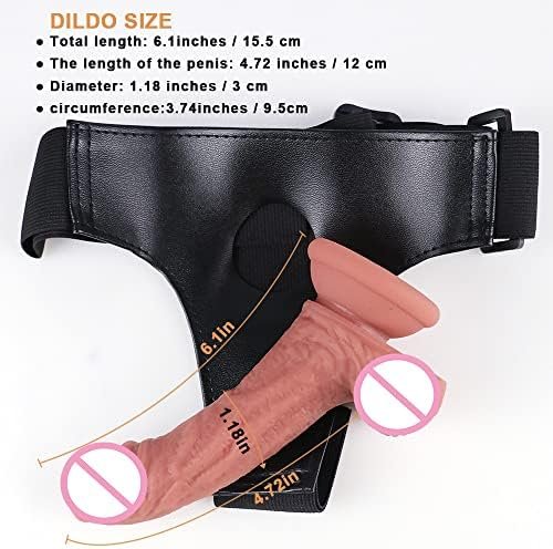 Strap On Dildo Harness With Suction Cup Realistic Dildos For Women Pegging-Flesh - Image 3