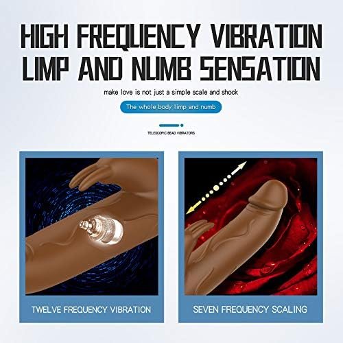 Silicone G Spot Dildo Vibrator Powerful Vibrating Massager, Adult Sex Toys For Women And Couples Motor Vibrators For Women Or Couple Fun Rotating Thrusting&Telescopic Rotation Beads - Image 3