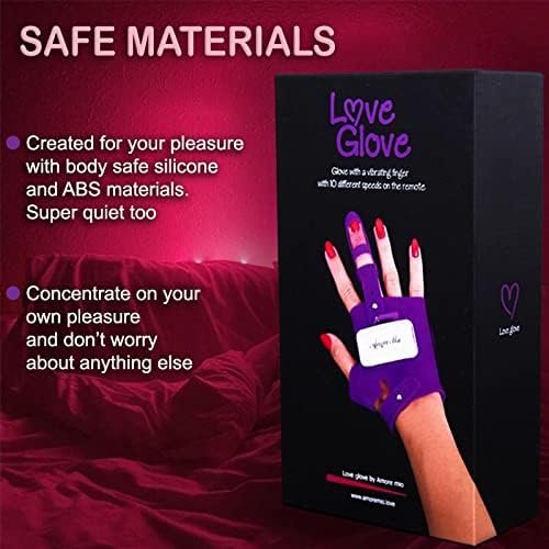 Amore Mio Love Glove - Pleasure Gloves For Unforgettable Intimate Sensual Satisfaction - Made From Softest Silicone - With Different Vibration Patterns - Usb Rechargeable Purple - Image 2