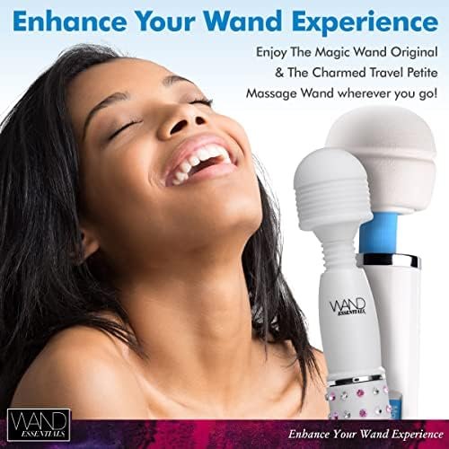 Wand Essentials Handheld Massager With Mini Travel Massager For Women And Men, Corded Electric Portable Vibrating Personal & Body Massage For Muscle Recovery, White, 2 Pack - Image 3