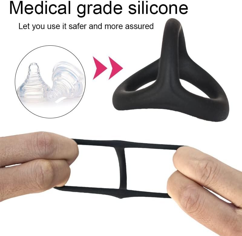 Silicone Penis Ring For Men 7Pcs, Ultra Soft Stretchy Cock Ring Penis Enlargers Erect Support Ring,Adjustable Penis Rings For Male Erection Enhancing Sex Toy For Men Long Lasting (Premium A) - Image 3