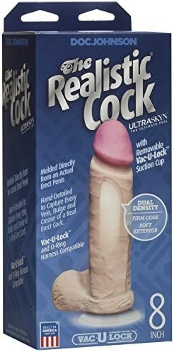 Doc Johnson The Realistic Cock With Removable Suction Cup - Ultraskyn - 8 Inch - F-Machine And Harness Compatible Dildo - Vanilla - Image 3