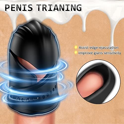 Talerly Penis Training Vibrator Male Masturbator, Mens Glans Stimulating Sex Toys, 10 Vibration Modes For Ejaculation Training, Adult Toys Men Pleasure Prolong Endurance, Adjustable Buckle - Image 3
