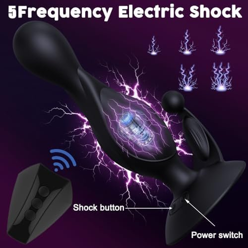 Domlust Anal Beads Adult Toys - Remote Control E-Stim Pulse Vibrating Butt Plug G-Spot Clitoral Anal Vibrator For Both Men Women. Hands-Free Suction Cup Sex Toys For Solo Couples Wellness Gifts. - Image 2