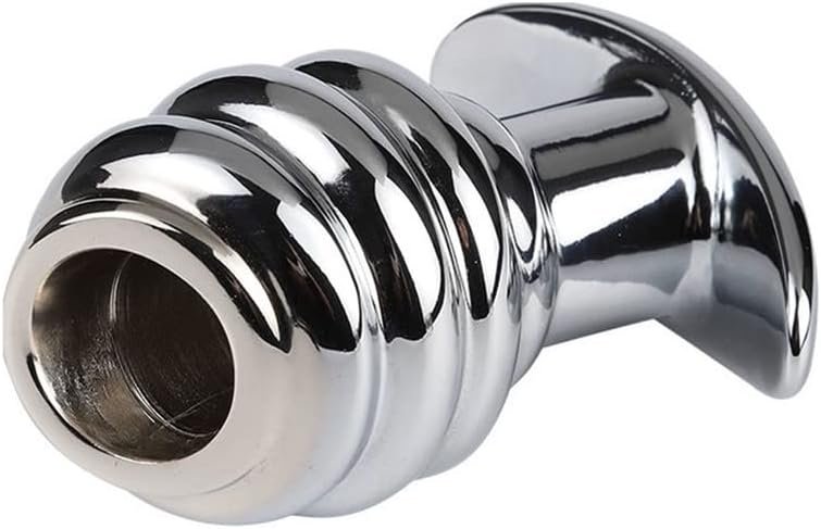 Bondage Masters Butt Plug Metal Hollow Tunnel Plug, Silver - Image 2