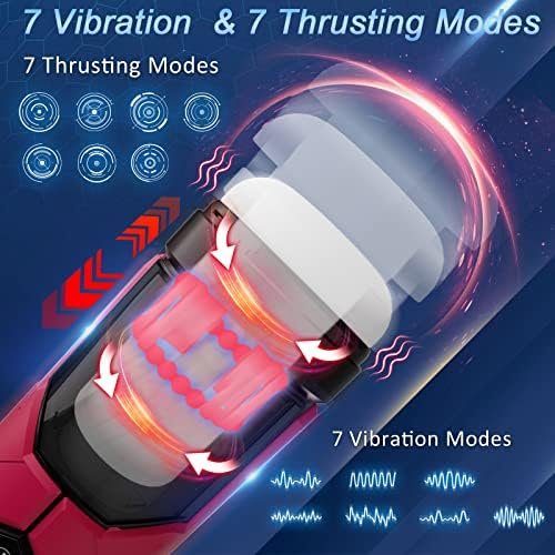 Tazew Automatic Male Masturbator With Penis Ring - Male Masturbators Cup With 7 Thrusting & Vibration Modes - Electric Pocket Pussy Male Stroker Toy - Adult Male Sex Toys For Men - Male Masturbators - Image 2