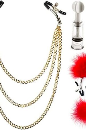 Jesakmie Adjustable Nipple Clamps With Metal Chain And Transparent Nipple Sucker Clit Breast Pump Female Masturbators Sucker