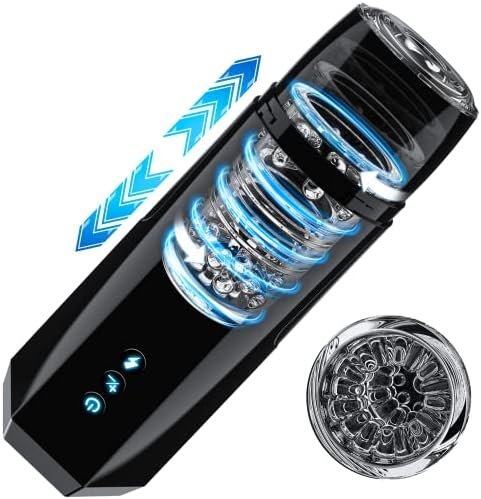 Onismo Automatic Male Masturbator Penis Pump, Removable Pocket Pussy With 7 Powerful Thrusting Rotating Modes, Blowjob Machine Stroker With 3D Realistic Textured, Sex Toys For Adult Men