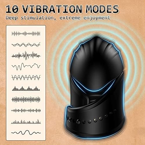Talerly Penis Training Vibrator Male Masturbator, Mens Glans Stimulating Sex Toys, 10 Vibration Modes For Ejaculation Training, Adult Toys Men Pleasure Prolong Endurance, Adjustable Buckle - Image 2