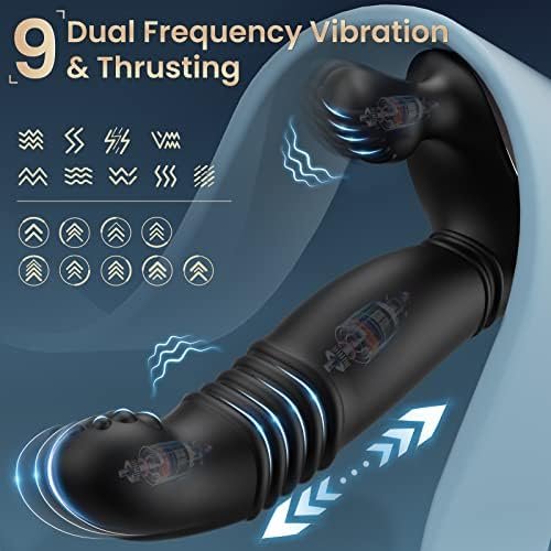 Thrusting Prostate Massager Anal Sex Toys For G-Spot, 3In1 Anal Vibrator Dildo With 9 Thrusting & Vibration, 3 Powerful Motors Butt Plug Remote Control For Men Women, Adult & Couples - Image 2