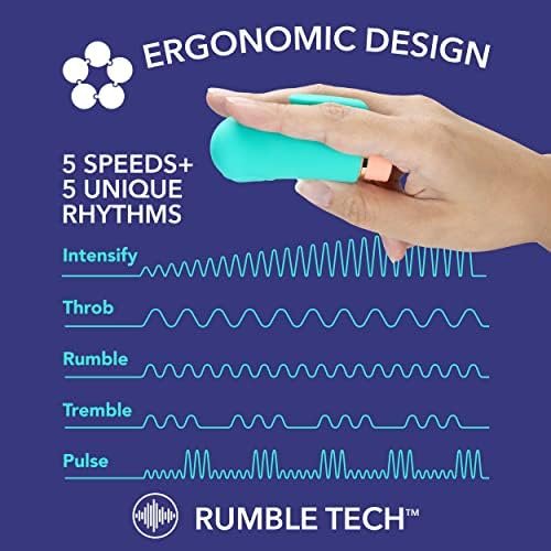 Blush Aria Sensual Af Silicone Vibrator - Rumbletech Rumbly 10 Vibration Settings - Finger Fin For Accessibility And Grasp - Ipx7 Waterproof And Easy To Clean - Sex Toy For Her And Couples - Image 3