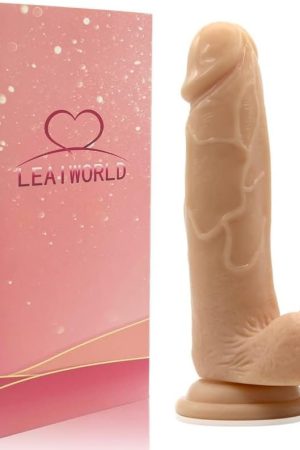 Leaiworld 7.8 Inch 7.0 Inch 5.9 Inch Soft Realistic Dildo, Body Safe Material, With Strong Suction Cup, Suitable For Women/Men/Gay, Adult Toys For Women Or Beginners (Flesh-Colored) (Large)