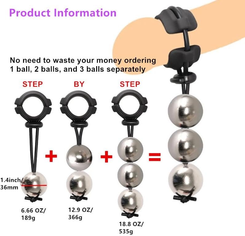 Penis Extender Device Adjustable Weight Metal Physical Exercise Penis Stretcher Sex Toys For Male - Image 2