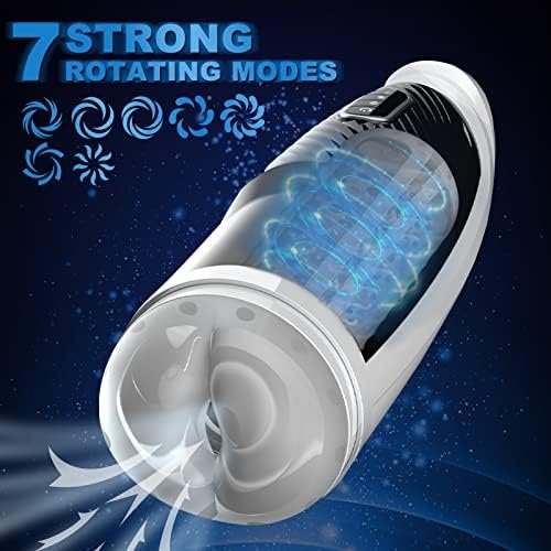 Male Masturbator Cup,Automatic Male Masturbator With 7 Vibrating 7 Roating Deep Sucking,3D Realistic Textured Cock Penis Pump Adult Sex Toys For Men For Erection Training And Orgasm - Image 2