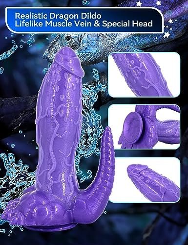 Dragon Dildo, 6.6Inch Realistic Thick Double Ended Monster Dildo, Waterproof Silicone Animal Dildo Anal Plug Toys For Beginners Women And Men Coulpes - Image 3