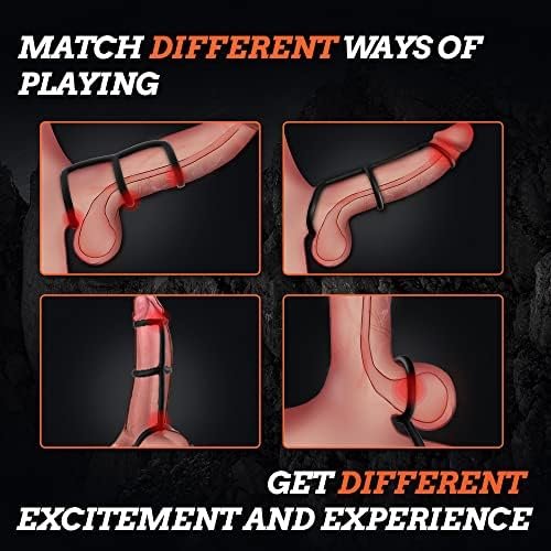 Tivino Silicone Penis Ring, 3 In 1 Ultra Soft Cock Ring For Erection Enhancing Stamina Prolonging, 3 Different Sizes For Men Adult Toys For Couple Harder Longer Sex Ring Play - Image 3