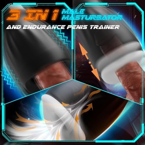 3In1 Sucking Male Masturbator Penis Vibrator Trainer, 360°Full Wrapping Vibrating Male Masturbator Toy With 2 Sucking Modes & 10 Vibration, Suction Vibrating For Glans Training Adult Male Sex Toys - Image 2