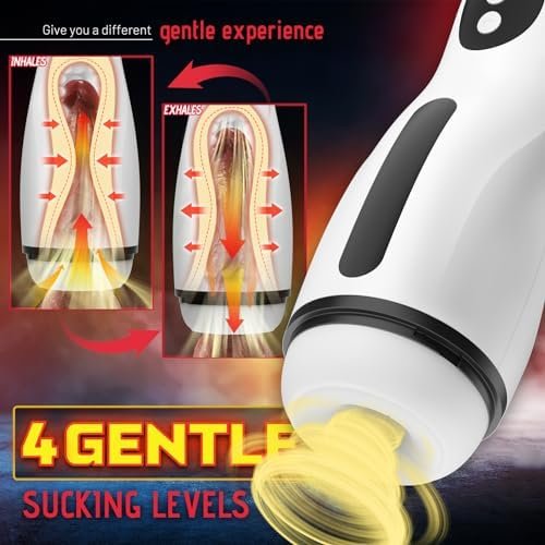 Gentle Sucking Male Masturbators Sex Toys, Electric Pocket Pussy Stroker With 10 Vibration & 4 Sucking Vibrator For Men, Blowjob Toy With 3D Realistic Textured Vagina Mens Adult Male Sex Toys For Men - Image 2
